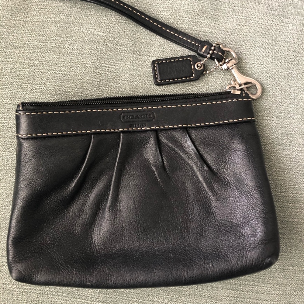 Coach leather wristlet